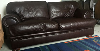leather couch recoloured
