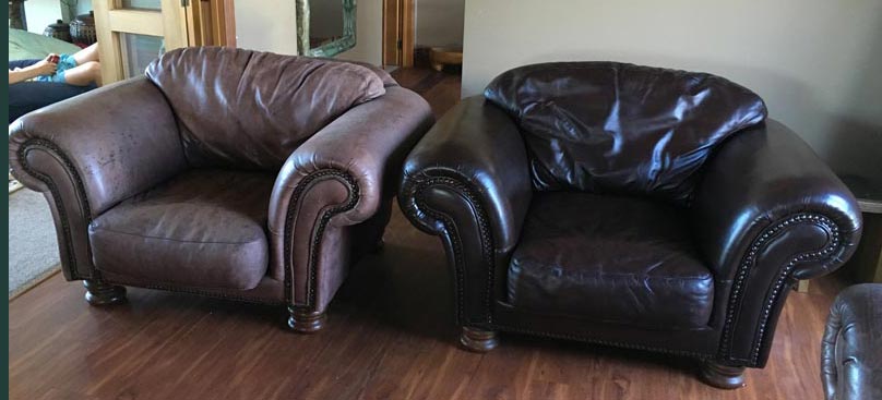 belinda leather chair restored
