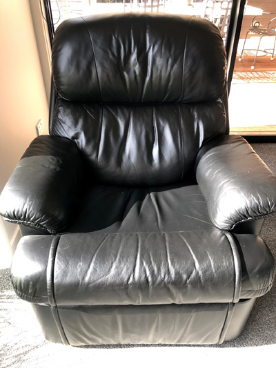 leather chair colour changed to black