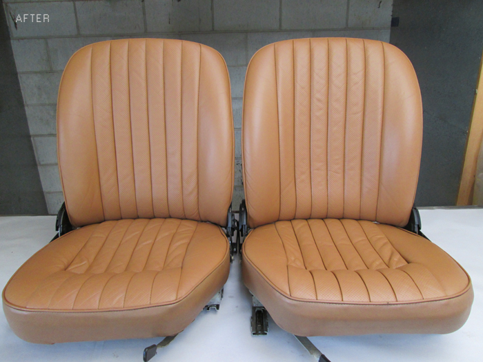 leather car seats finished