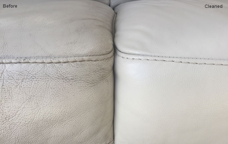 leather cleaning example