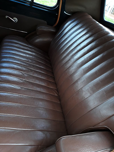 Restored leather seat to original colour