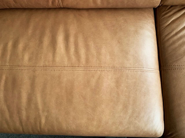 Leather couch after treatment