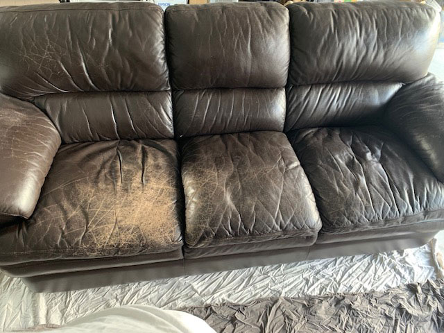 3 seater couch also badly worn