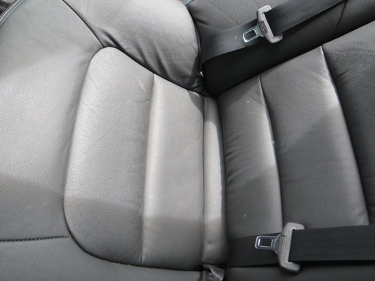 close up of rear seat