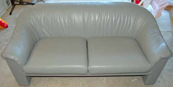 Pre-school leather couch restored