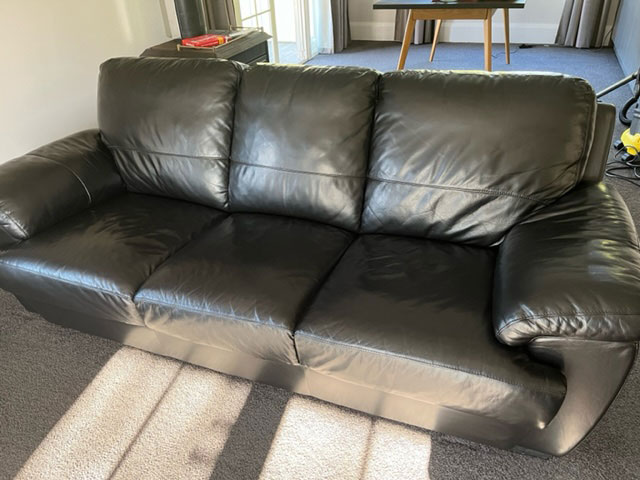 Cream couch changed to black