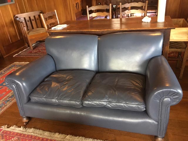 leather couch after