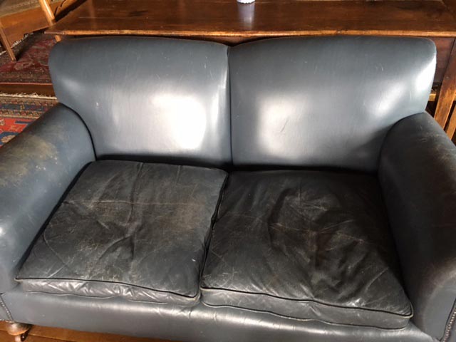 leather couch before