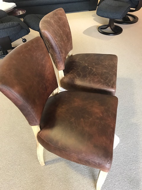 waxed oil chairs side on