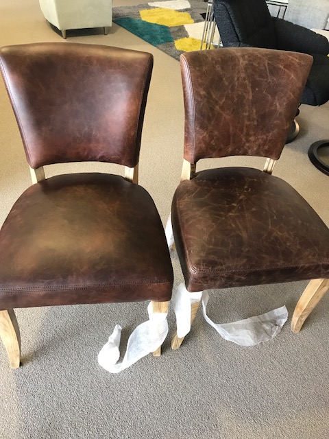 wax oil leather chairs after