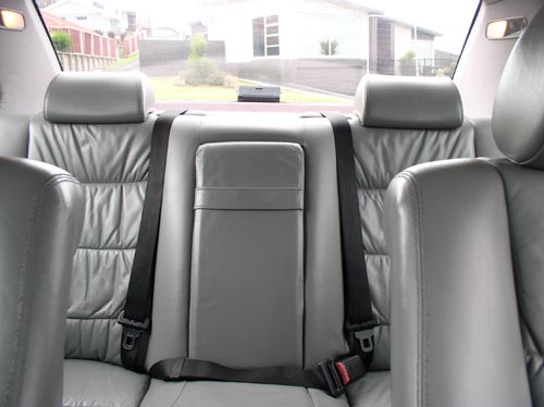 front view of rear seat