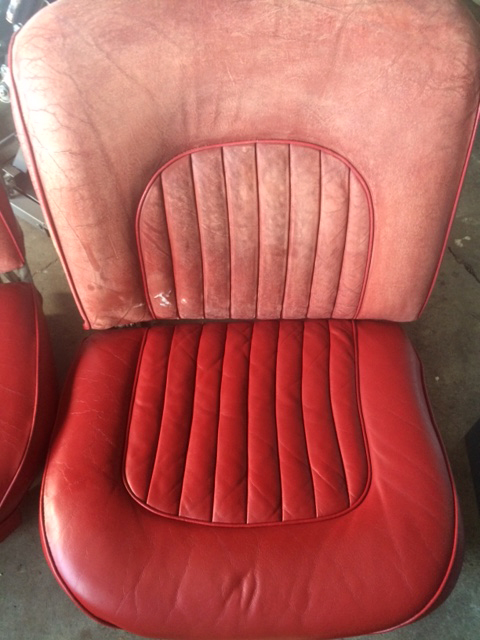 Seat bottom finished showing difference