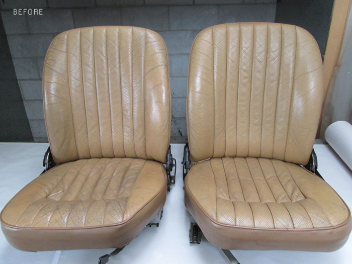 leather car seats finished