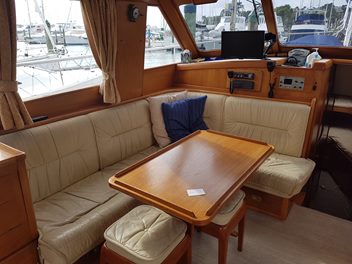 Leather Boat Interior ready for restoration