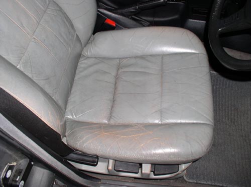 leather drivers seat before redying