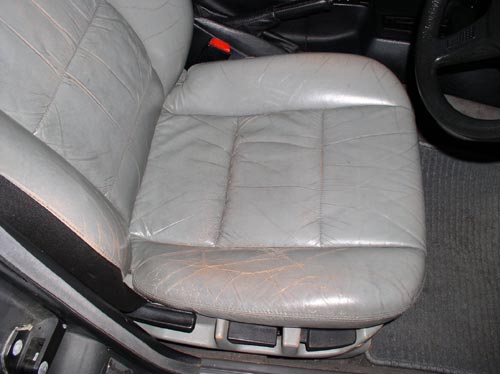 drivers seat showing wear