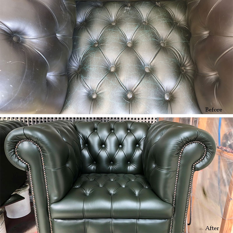 Leather Sofa Repair, Color Restoration