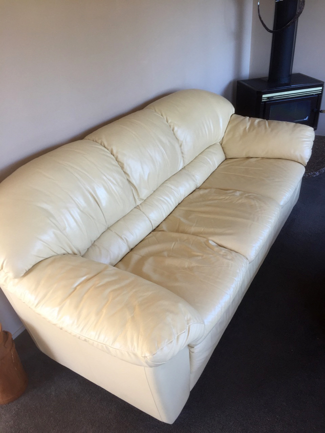 finished couch