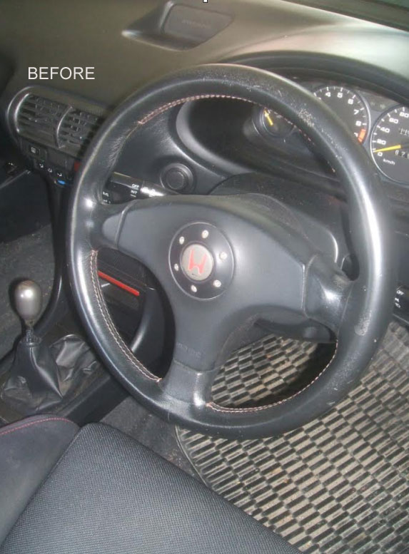 worn steering in the car worn steering in the car