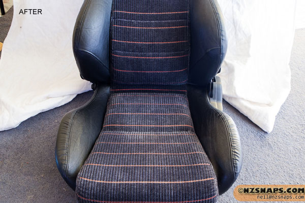 Black Leather Honda Seats Refinished