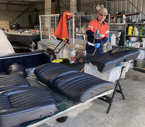 E-type Jag seats restored