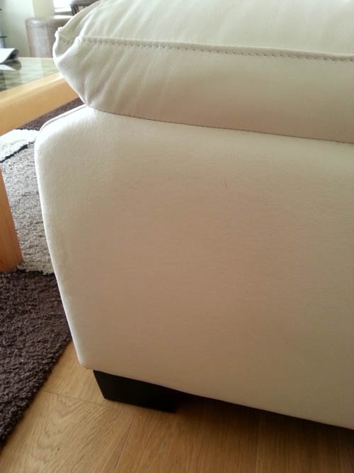 how to fix scuffs on leather couch