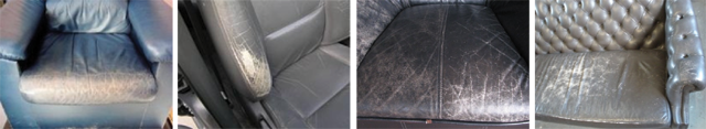 examples of leather damage