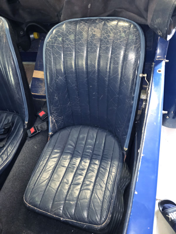 worn out passengers seat