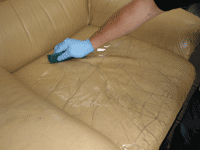 scrub the leather with the meths scrub the leather with the meths